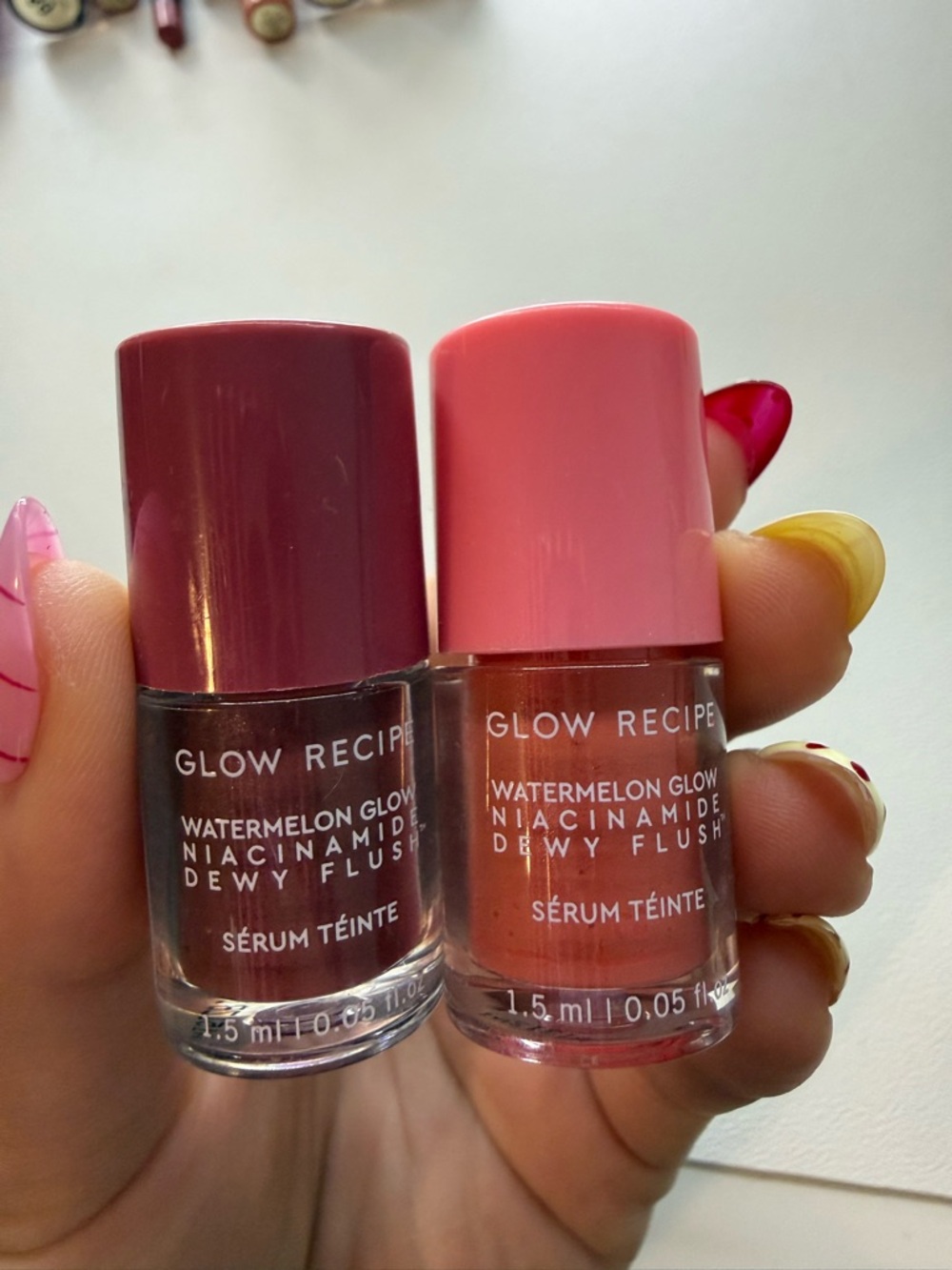 Glow Recipe Dewy Flush Serum Tint Duo — Mauve & Peach Pink